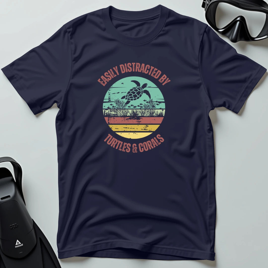 Easily Distracted by Turtles & Corals T-shirt