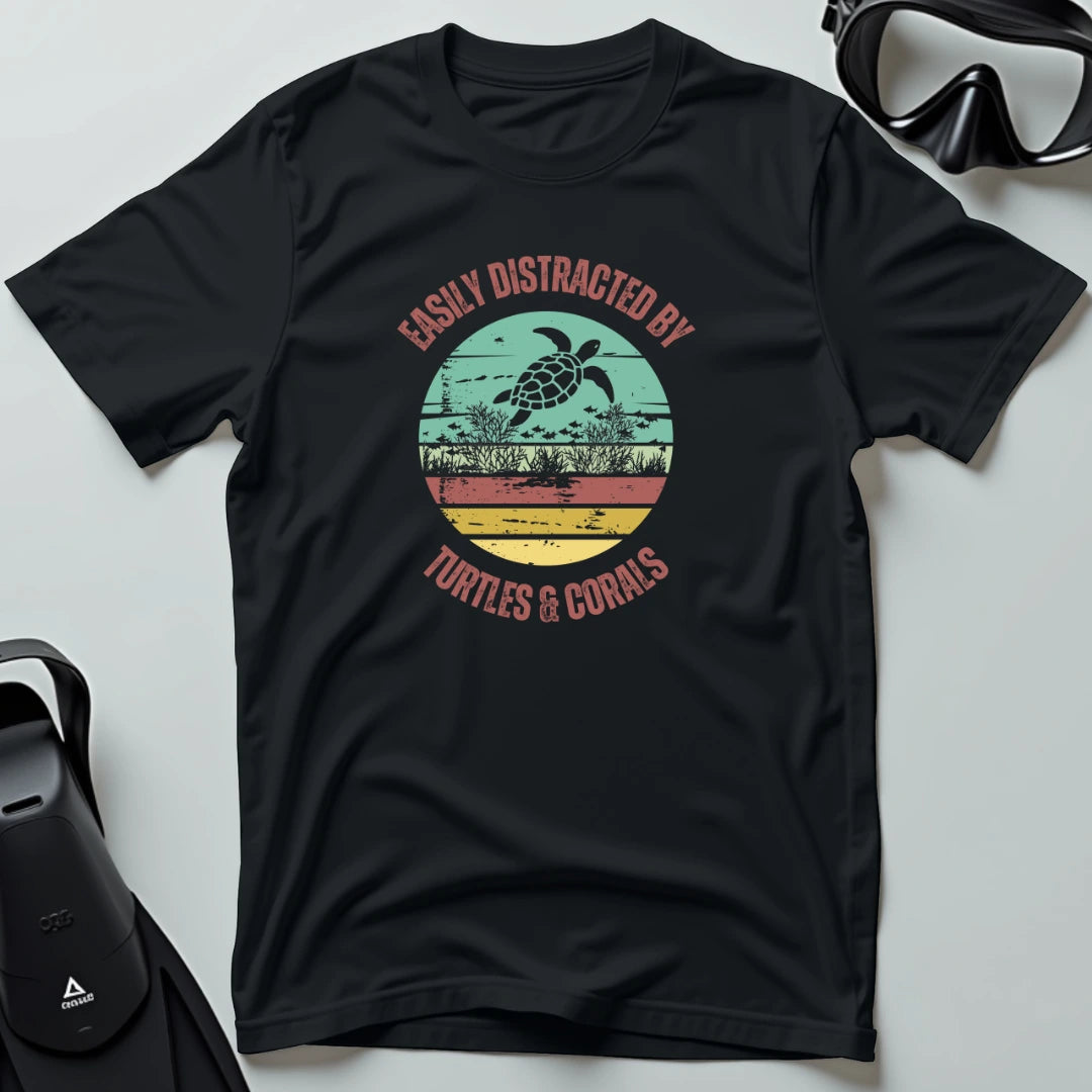 Easily Distracted by Turtles & Corals T-shirt