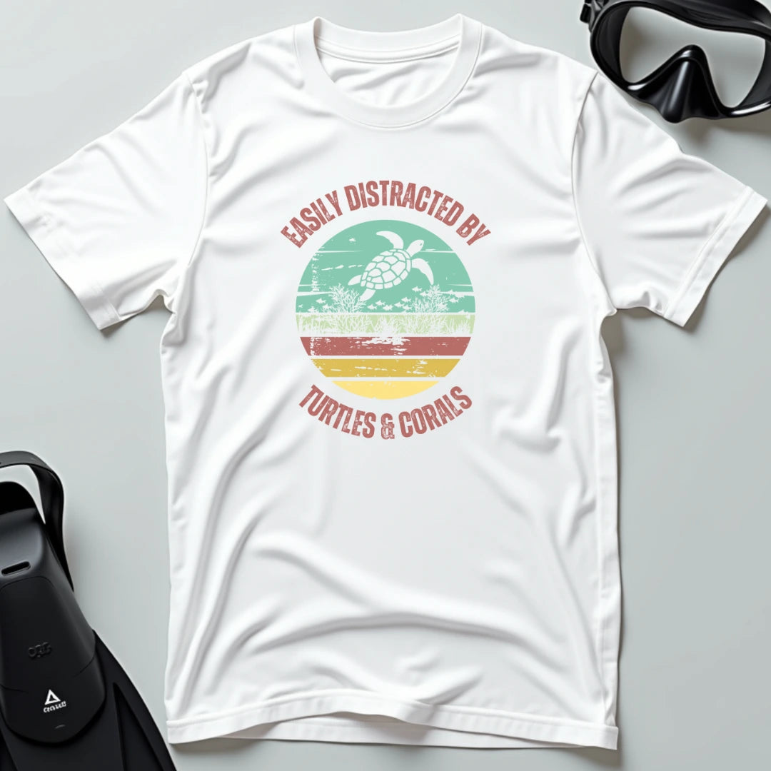 Easily Distracted by Turtles & Corals T-shirt