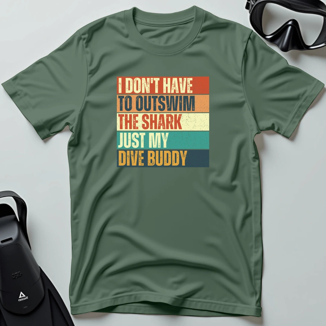 I Don' Have to Outswim The Shark Retro T-shirt