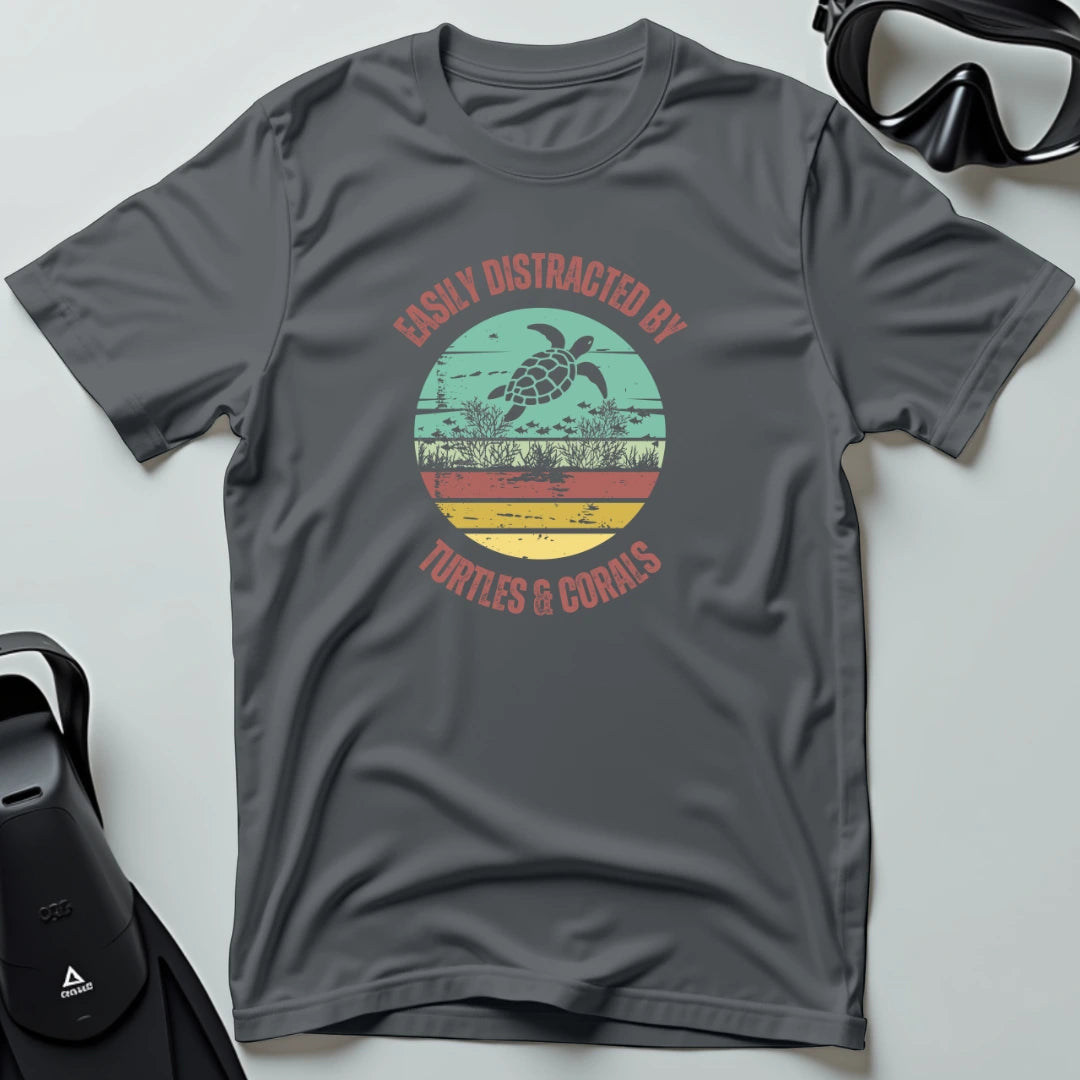 Easily Distracted by Turtles & Corals T-shirt