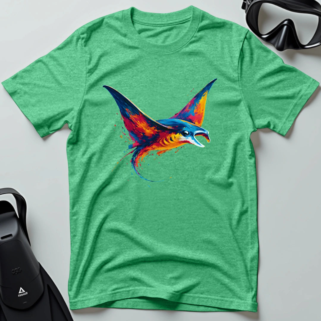 Neon Manta Ray 1st Dive T-shirt