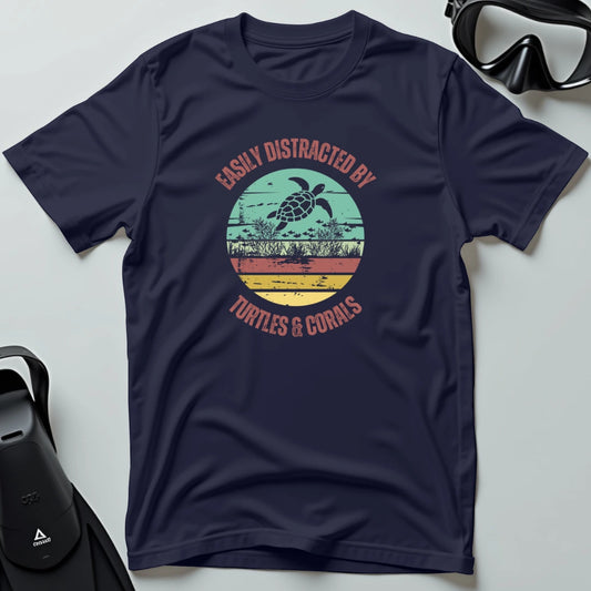Easily Distracted by Turtles & Corals T-shirt