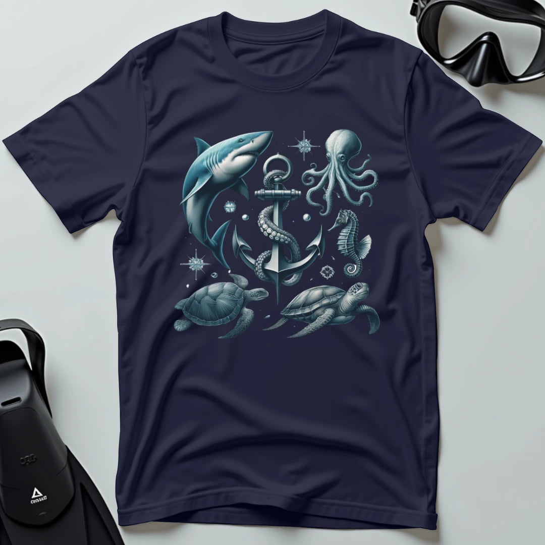 Vintage 90s Tattoo Sea Animals T-shirt