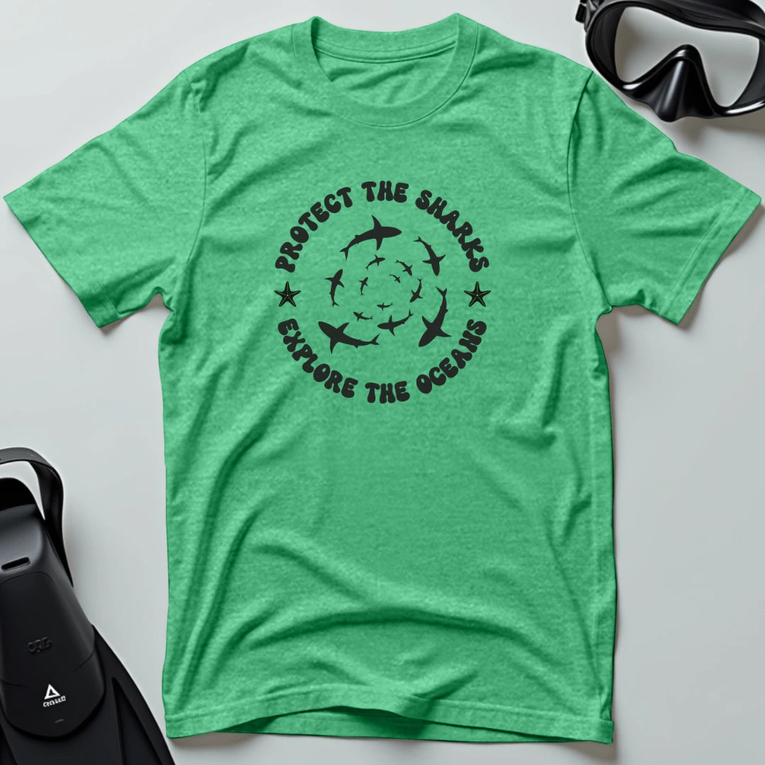Protect the Sharks Explore The Oceans T-shirt