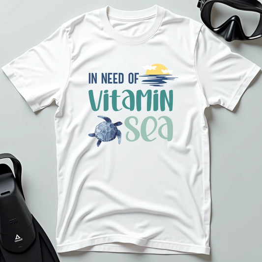 In Need of Vitamin Sea - Turtle Art T-shirt