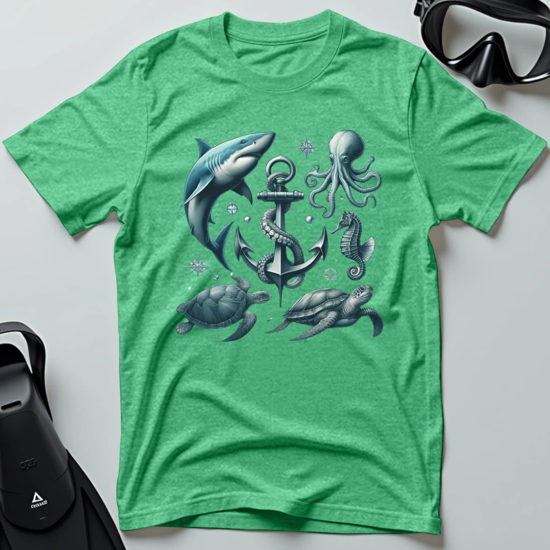 Vintage 90s Tattoo Sea Animals T-shirt