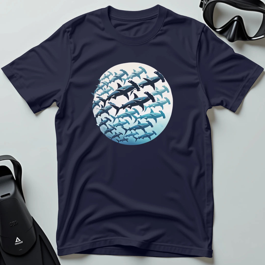 School of hammerhead sharks T-shirt