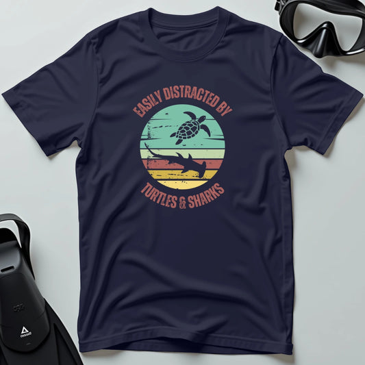 Easily Distracted by Turtles & Sharks T-shirt
