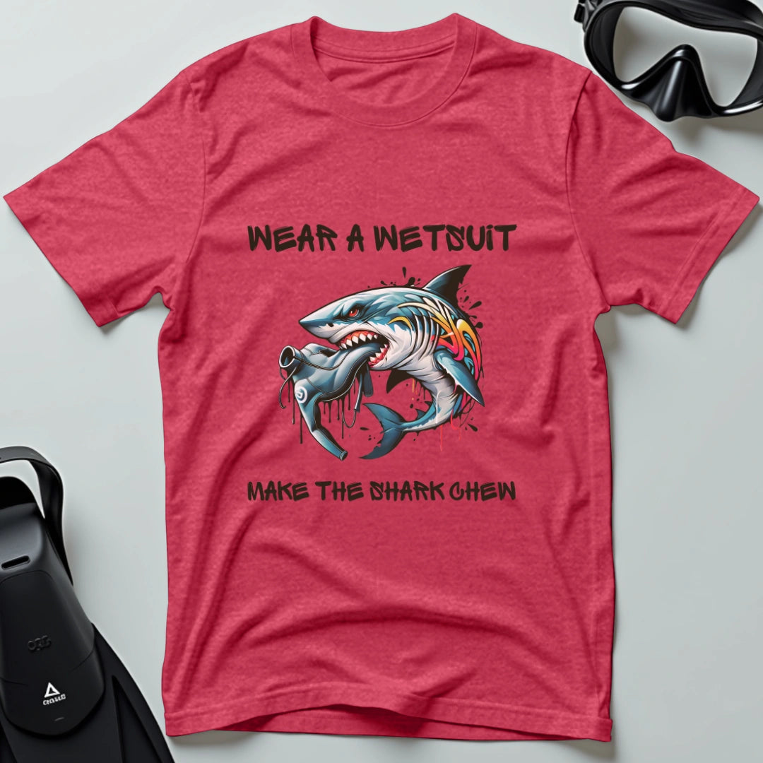 Wear a wetsuit shark 1st dive T-shirt
