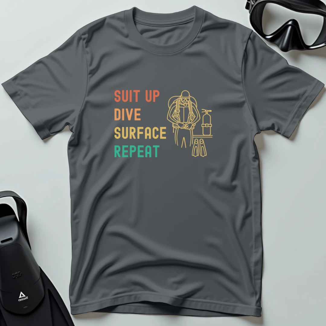 Suit Up Dive Surface Repeat T-shirt