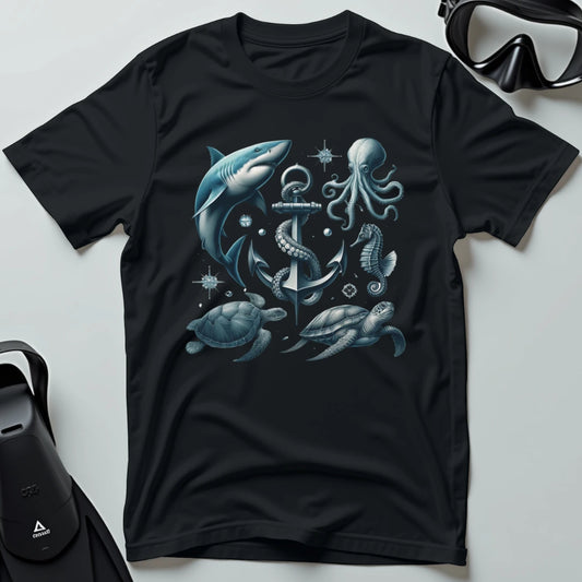 Vintage 90s Tattoo Sea Animals T-shirt