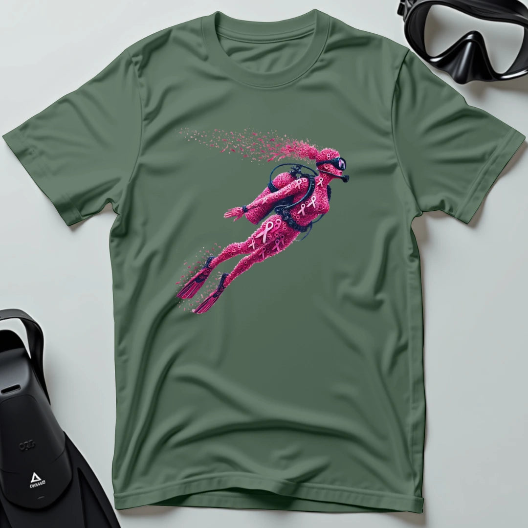 Cancer Awareness - woman diver T-shirt