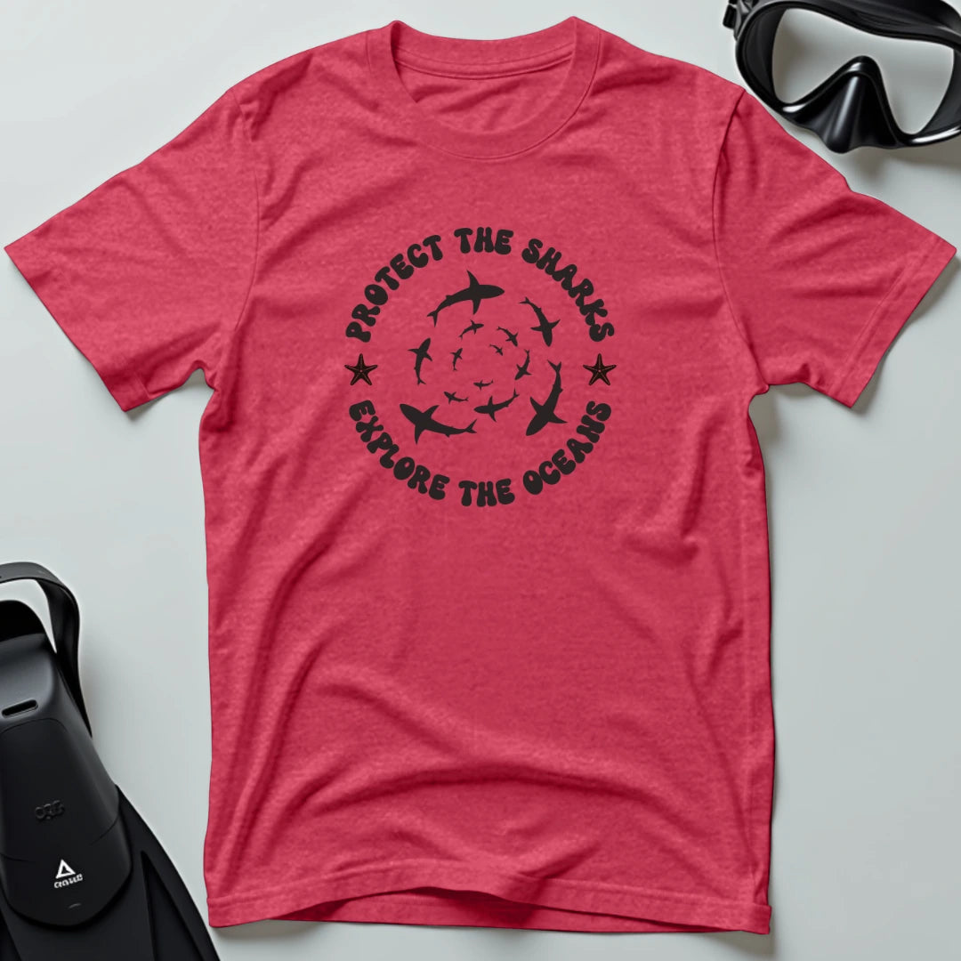 Protect the Sharks Explore The Oceans T-shirt