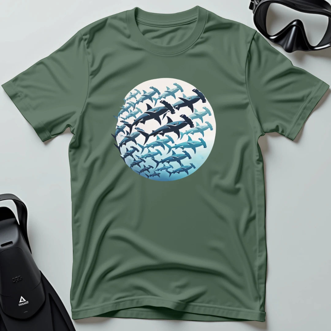 School of hammerhead sharks T-shirt