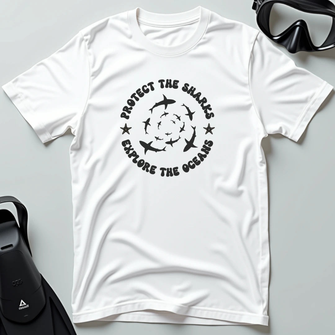 Protect the Sharks Explore The Oceans T-shirt