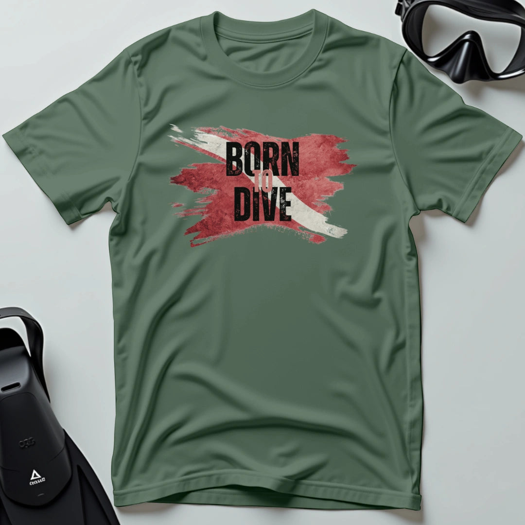 Born to Dive - Flag T-shirt