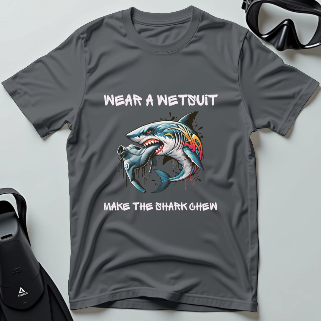 Wear a wetsuit shark 1st dive T-shirt