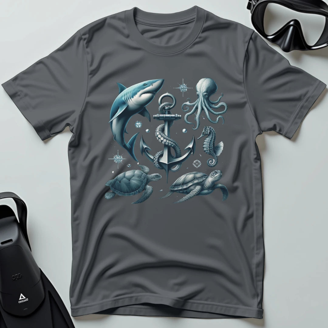 Vintage 90s Tattoo Sea Animals T-shirt
