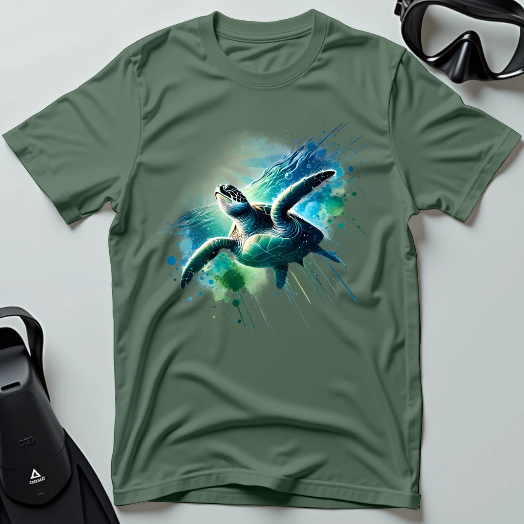 Sea turtle swimming T-shirt