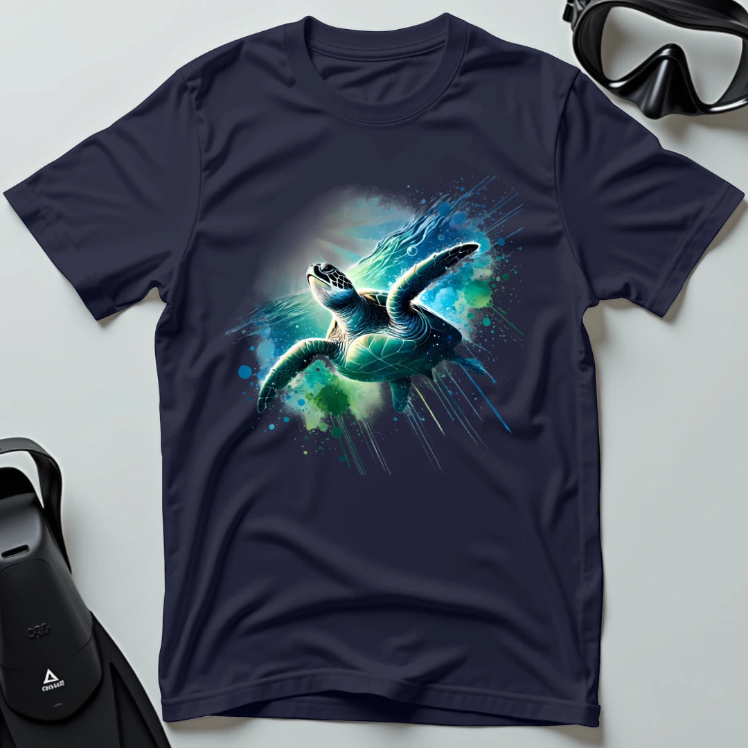 Sea turtle swimming T-shirt