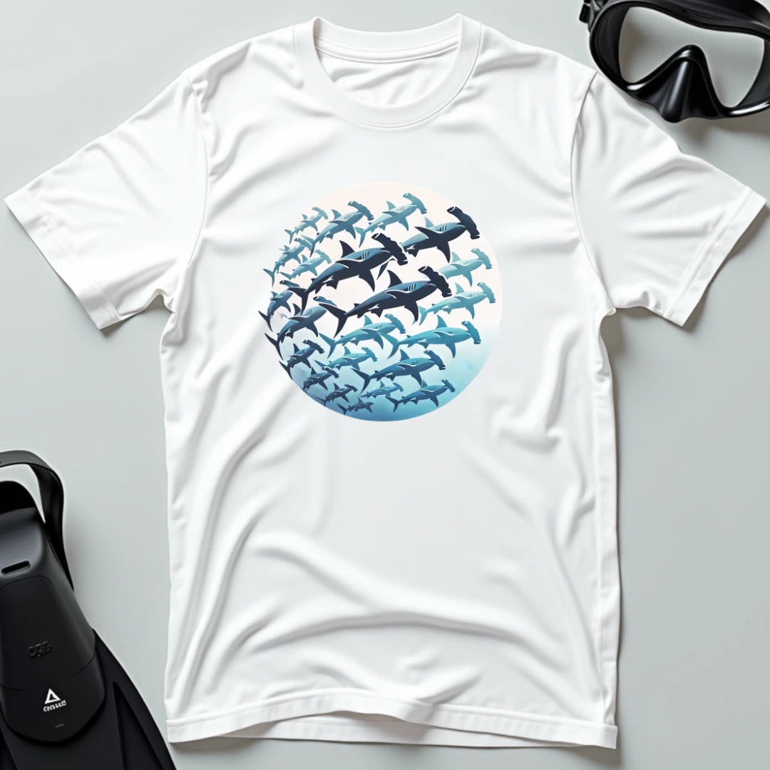 School of hammerhead sharks T-shirt