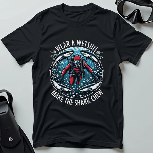 Wear a wetsuit shark 4th Dive T-shirt