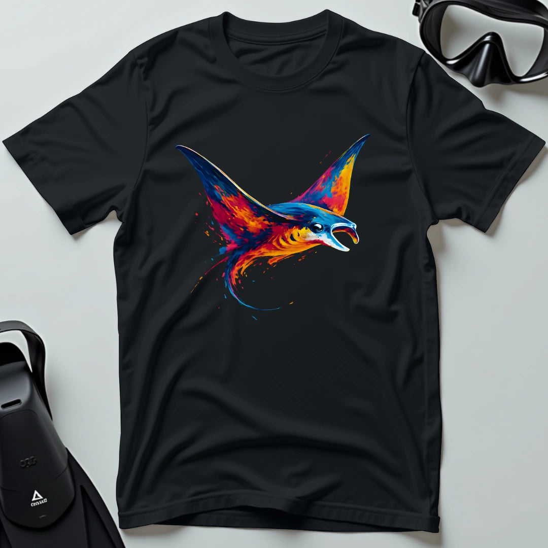Neon Manta Ray 1st Dive T-shirt