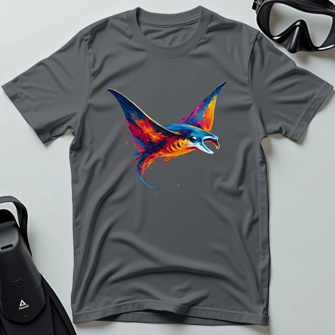 Neon Manta Ray 1st Dive T-shirt