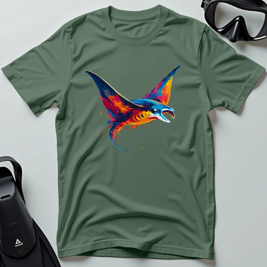 Neon Manta Ray 1st Dive T-shirt