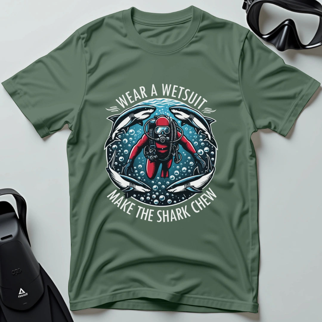 Wear a wetsuit shark 4th Dive T-shirt