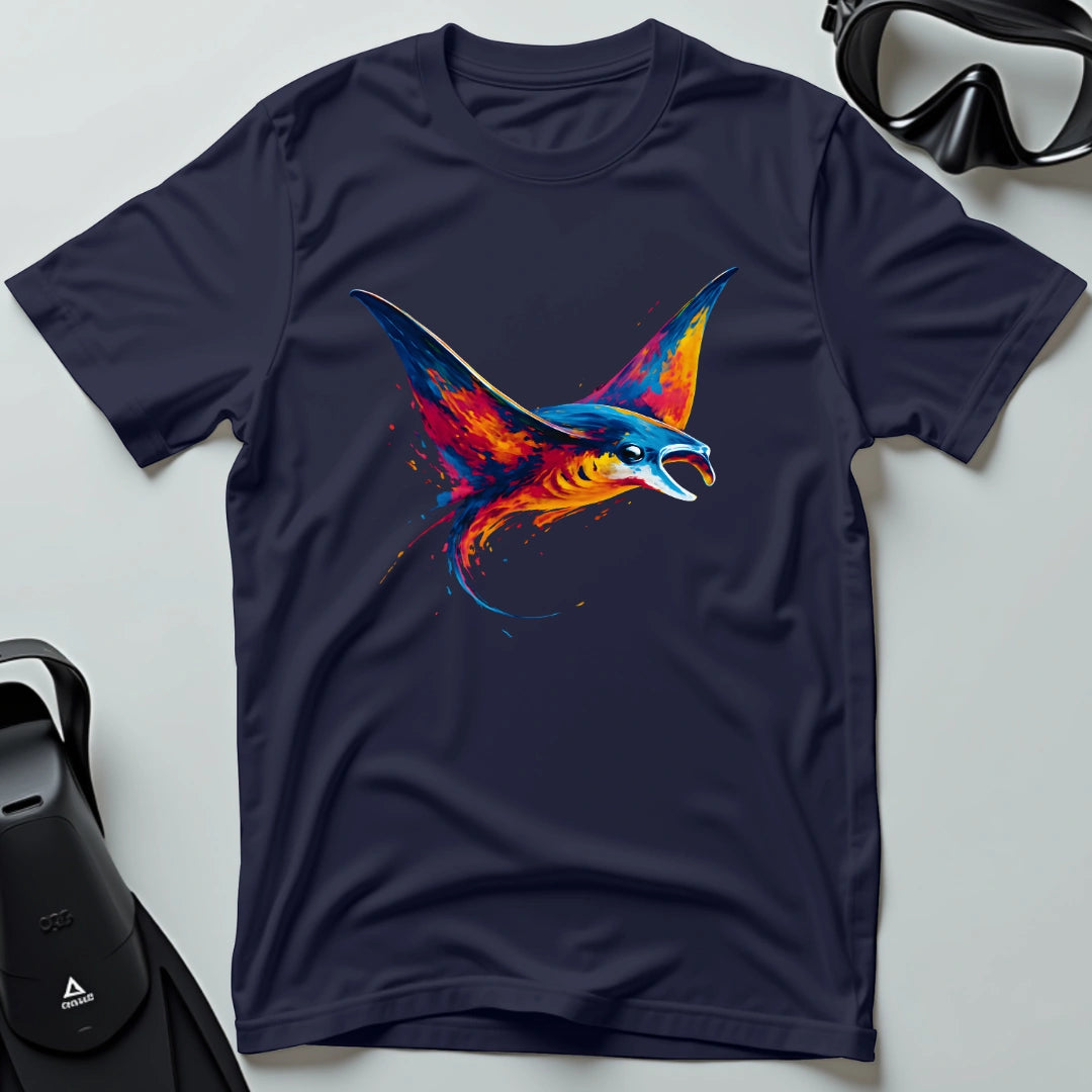 Neon Manta Ray 1st Dive T-shirt